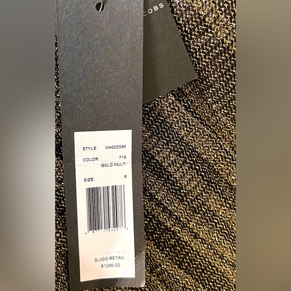 Marc byMarcJacobs NWT$1298. Retail Metallic Gold Dress Fit & Flare La… - Picture 4 of 17
